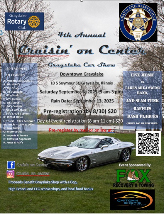 4th Annual Cruisin' on Center Grayslake Car Show